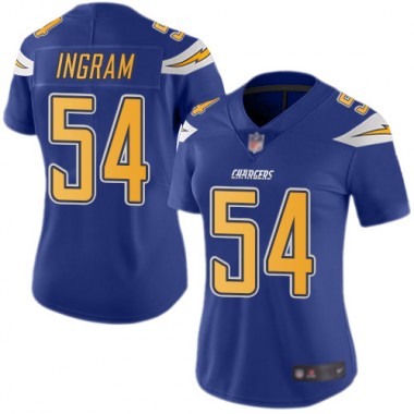 Los Angeles Chargers NFL Football Melvin Ingram Electric Blue Jersey Women Limited 54 Rush Vapor Untouchable